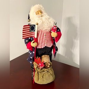 Patriotic Santa Figurine